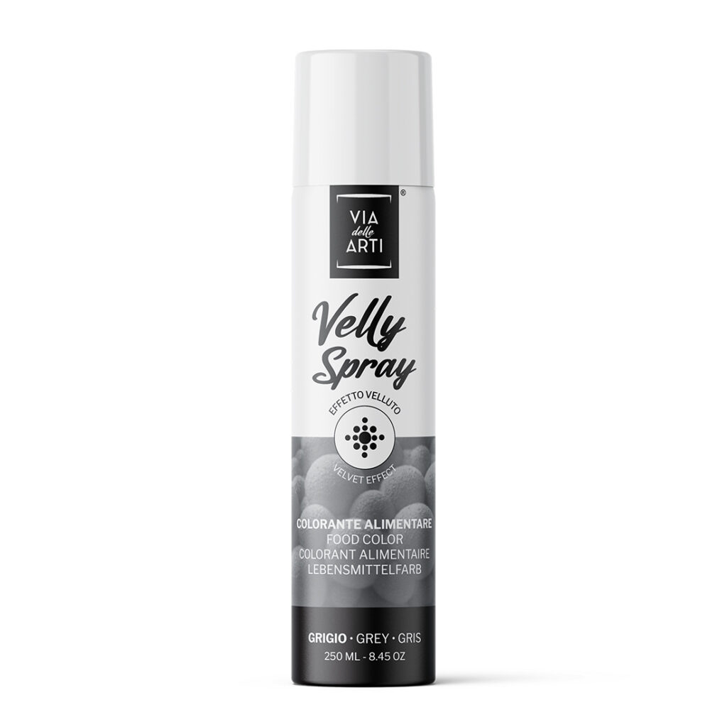 ZAMSZ W SPRAYU SZARY jadalny zamsz w sprayu szary do tortu